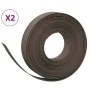 Garden borders 2 units brown polyethylene 10 m 10 cm by vidaXL, Garden edging and edging - Ref: Foro24-3155436, Price: 38,37 ...