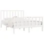 Weißer Massivholzbettrahmen 160x200 cm von vidaXL, Betten und Lattenroste - Ref: Foro24-3106844, Preis: 136,54 €, Rabatt: %