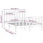 Weißer Massivholzbettrahmen 160x200 cm von vidaXL, Betten und Lattenroste - Ref: Foro24-3106844, Preis: 136,54 €, Rabatt: %