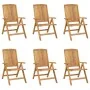 Reclining garden chairs and cushions 6 pcs solid teak wood by vidaXL, Garden chairs - Ref: Foro24-3196493, Price: 1,00 €, Dis...