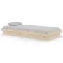 Estructura de cama madera maciza 90x190 cm de vidaXL, Camas y somieres - Ref: Foro24-819937, Precio: 125,65 €, Descuento: %