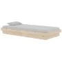 Estructura de cama madera maciza 90x190 cm de vidaXL, Camas y somieres - Ref: Foro24-819937, Precio: 125,65 €, Descuento: %