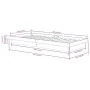 Estructura de cama madera maciza 90x190 cm de vidaXL, Camas y somieres - Ref: Foro24-819937, Precio: 125,65 €, Descuento: %