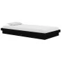 Black solid wood bed frame 100x200 cm by vidaXL, Beds and slatted bases - Ref: Foro24-819901, Price: 110,12 €, Discount: %