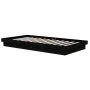 Black solid wood bed frame 100x200 cm by vidaXL, Beds and slatted bases - Ref: Foro24-819901, Price: 110,12 €, Discount: %