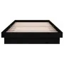 Black solid wood bed frame 100x200 cm by vidaXL, Beds and slatted bases - Ref: Foro24-819901, Price: 110,12 €, Discount: %