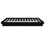 Black solid wood bed frame 100x200 cm by vidaXL, Beds and slatted bases - Ref: Foro24-819901, Price: 110,12 €, Discount: %