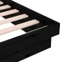 Black solid wood bed frame 100x200 cm by vidaXL, Beds and slatted bases - Ref: Foro24-819901, Price: 110,12 €, Discount: %