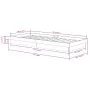 Black solid wood bed frame 100x200 cm by vidaXL, Beds and slatted bases - Ref: Foro24-819901, Price: 110,12 €, Discount: %