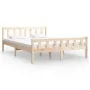 Estructura de cama madera maciza 150x200 cm de vidaXL, Camas y somieres - Ref: Foro24-810684, Precio: 91,79 €, Descuento: %