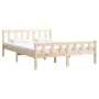 Estructura de cama madera maciza 150x200 cm de vidaXL, Camas y somieres - Ref: Foro24-810684, Precio: 91,79 €, Descuento: %