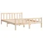 Estructura de cama madera maciza 150x200 cm de vidaXL, Camas y somieres - Ref: Foro24-810684, Precio: 91,79 €, Descuento: %