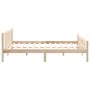 Estructura de cama madera maciza 150x200 cm de vidaXL, Camas y somieres - Ref: Foro24-810684, Precio: 91,79 €, Descuento: %