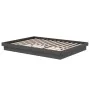 Gray solid wood bed frame 140x190 cm by vidaXL, Beds and slatted bases - Ref: Foro24-819954, Price: 209,63 €, Discount: %