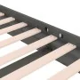 Gray solid wood bed frame 140x190 cm by vidaXL, Beds and slatted bases - Ref: Foro24-819954, Price: 209,63 €, Discount: %