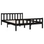 Schwarzer Massivholzbettrahmen 120x200 cm von vidaXL, Betten und Lattenroste - Ref: Foro24-810678, Preis: 117,24 €, Rabatt: %