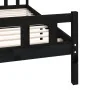 Estructura de cama madera maciza negro 120x200 cm de vidaXL, Camas y somieres - Ref: Foro24-810678, Precio: 115,78 €, Descuen...