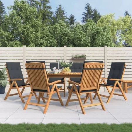 Reclining garden chairs and cushions 6 pcs solid teak wood by vidaXL, Garden chairs - Ref: Foro24-3196500, Price: 1,00 €, Dis...