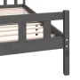 Grauer Massivholzbettrahmen 140x200 cm von vidaXL, Betten und Lattenroste - Ref: Foro24-810681, Preis: 124,75 €, Rabatt: %