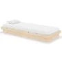 Estructura de cama madera maciza 75x190 cm de vidaXL, Camas y somieres - Ref: Foro24-819932, Precio: 75,09 €, Descuento: %