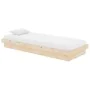 Solid wood bed frame 75x190 cm by vidaXL, Beds and slatted bases - Ref: Foro24-819932, Price: 75,09 €, Discount: %