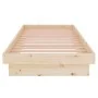 Bettgestell aus Massivholz 75x190 cm von vidaXL, Betten und Lattenroste - Ref: Foro24-819932, Preis: 101,42 €, Rabatt: %