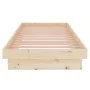 Estructura de cama madera maciza 75x190 cm de vidaXL, Camas y somieres - Ref: Foro24-819932, Precio: 75,09 €, Descuento: %