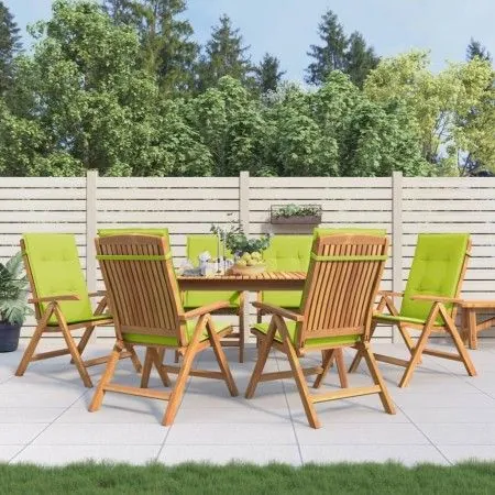 Reclining garden chairs and cushions 6 pcs solid teak wood by vidaXL, Garden chairs - Ref: Foro24-3196504, Price: 1,00 €, Dis...