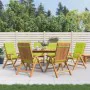 Sillas de jardín reclinables y cojines 6 uds madera maciza teca de vidaXL, Sillas de jardín - Ref: Foro24-3196504, Precio: 1,...