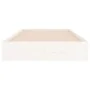 White solid wood bed frame 100x200 cm by vidaXL, Beds and slatted bases - Ref: Foro24-820053, Price: 96,82 €, Discount: %