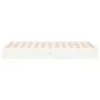 White solid wood bed frame 100x200 cm by vidaXL, Beds and slatted bases - Ref: Foro24-820053, Price: 96,82 €, Discount: %