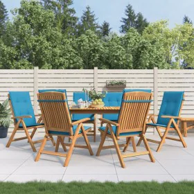 Reclining garden chairs and cushions 6 pcs solid teak wood by vidaXL, Garden chairs - Ref: Foro24-3196497, Price: 1,00 €, Dis...
