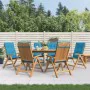 Reclining garden chairs and cushions 6 pcs solid teak wood by vidaXL, Garden chairs - Ref: Foro24-3196497, Price: 1,00 €, Dis...