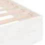 Weißer Massivholzbettrahmen 120x200 cm von vidaXL, Betten und Lattenroste - Ref: Foro24-820048, Preis: 117,33 €, Rabatt: %