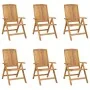 Reclining garden chairs and cushions 6 pcs solid teak wood by vidaXL, Garden chairs - Ref: Foro24-3196495, Price: 1,00 €, Dis...