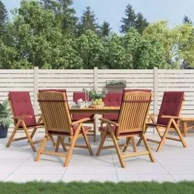 Sillas de jardín reclinables y cojines 6 uds madera maciza teca de vidaXL, Sillas de jardín - Ref: Foro24-3196502, Precio: 1,...