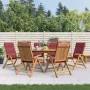 Liegende Gartenstühle und Kissen, 6 Stück, massives Teakholz von vidaXL, Gartenstühle - Ref: Foro24-3196502, Preis: 1,00 €, R...