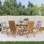 Reclining garden chairs and cushions 6 pcs solid teak wood by vidaXL, Garden chairs - Ref: Foro24-3196507, Price: 1,00 €, Dis...