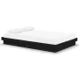 Black solid wood bed frame 120x190 cm by vidaXL, Beds and slatted bases - Ref: Foro24-819946, Price: 109,37 €, Discount: %