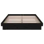 Black solid wood bed frame 120x190 cm by vidaXL, Beds and slatted bases - Ref: Foro24-819946, Price: 109,37 €, Discount: %