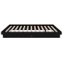 Black solid wood bed frame 120x190 cm by vidaXL, Beds and slatted bases - Ref: Foro24-819946, Price: 109,37 €, Discount: %