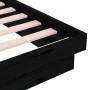 Black solid wood bed frame 120x190 cm by vidaXL, Beds and slatted bases - Ref: Foro24-819946, Price: 109,37 €, Discount: %