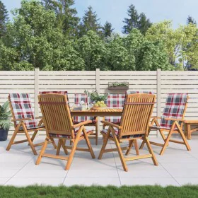 Reclining garden chairs and cushions 6 pcs solid teak wood by vidaXL, Garden chairs - Ref: Foro24-3196506, Price: 1,00 €, Dis...