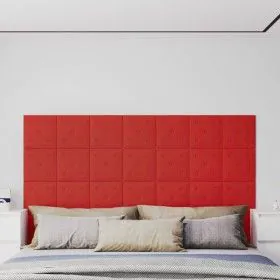 Wandpaneele 12 Stück rotes Kunstleder 30x30 cm 1,08m² von vidaXL, Wandverkleidung - Ref: Foro24-343979, Preis: 33,84 €, Rabat...
