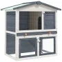 Rabbit cage with 3 gray wooden doors by vidaXL, Cages and habitats for small animals - Ref: Foro24-170837, Price: 134,81 €, D...