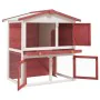 Rabbit cage with 3 red wooden doors by vidaXL, Cages and habitats for small animals - Ref: Foro24-170839, Price: 106,44 €, Di...