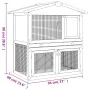 Rabbit cage with 3 red wooden doors by vidaXL, Cages and habitats for small animals - Ref: Foro24-170839, Price: 106,44 €, Di...