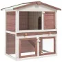 Rabbit cage with 3 brown wooden doors by vidaXL, Cages and habitats for small animals - Ref: Foro24-170838, Price: 118,82 €, ...