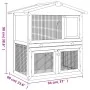 Kaninchenkäfig mit 3 braunen Holztüren von vidaXL, Käfige und Lebensräume für Kleintiere - Ref: Foro24-170838, Preis: 122,08 ...