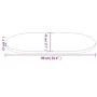 Ovaler Massivholz-Pinetisch in Weiß 90x45x2,5 cm von vidaXL, Tischplatten - Ref: Foro24-824356, Preis: 54,92 €, Rabatt: %